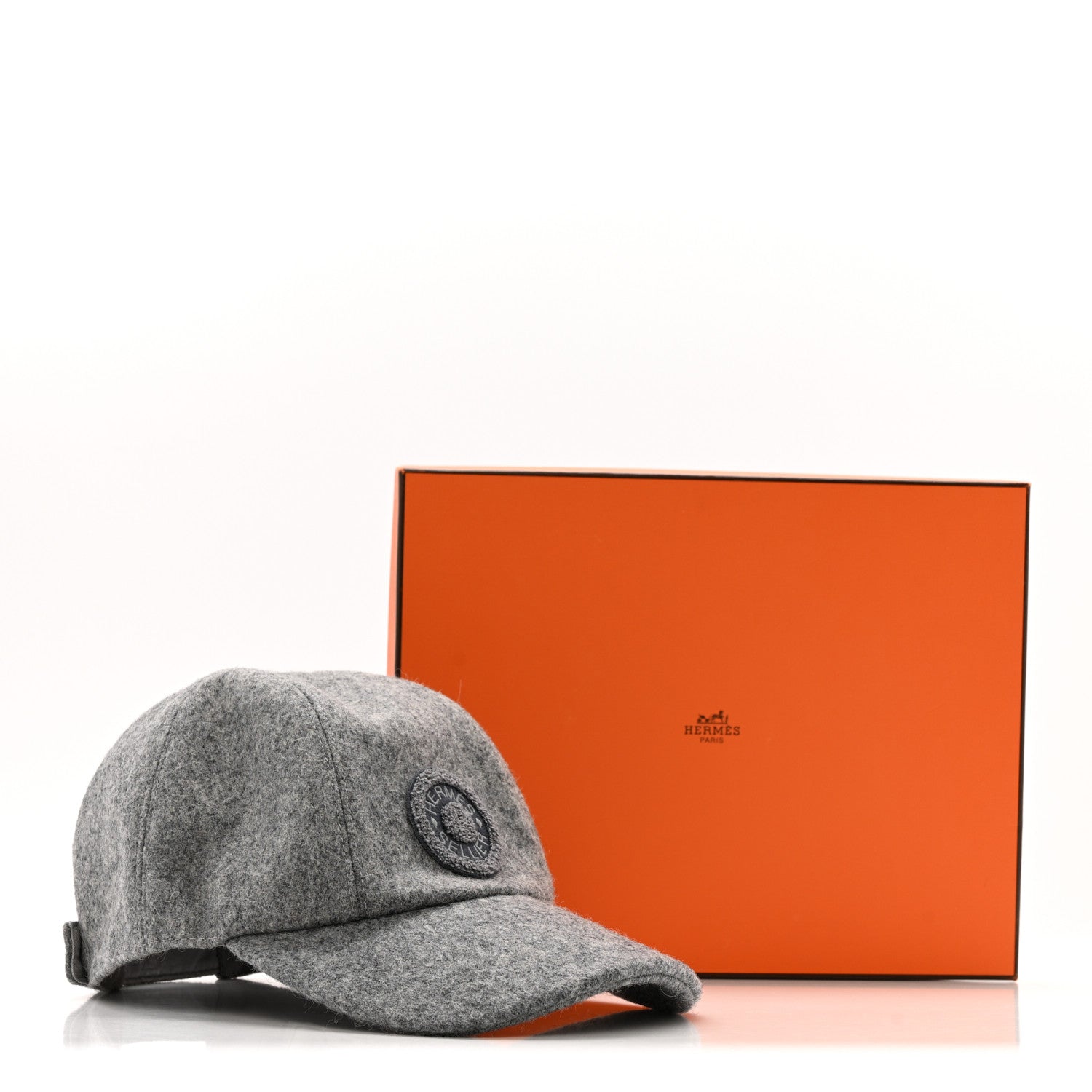 Hermes Wool Davis Varsity Hat 58 Gris Clair 11 of 11