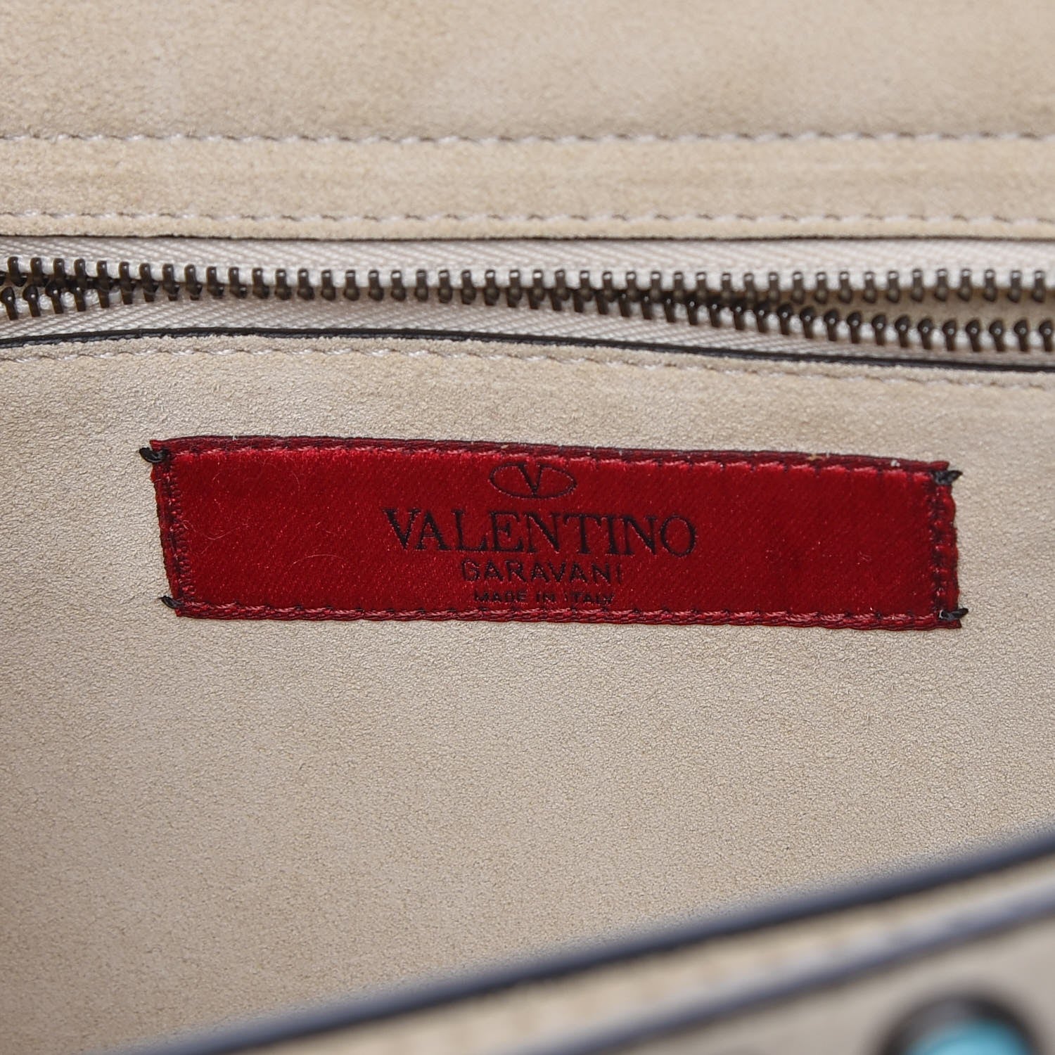Valentino Garavani Calfskin Embroidered Medium Guitar Strap Rockstud Rolling Flap Saddle Bag 6 of 9