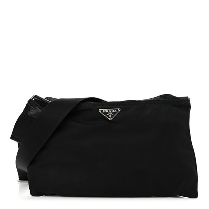 Prada Tessuto Nylon Flat Messenger Bag Black 1 of 16
