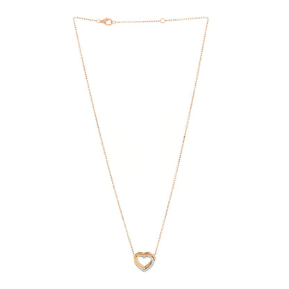 Cartier 18K Pink Yellow White Gold Diamond Trinity Heart Paved Pendant Necklace 3 of 4