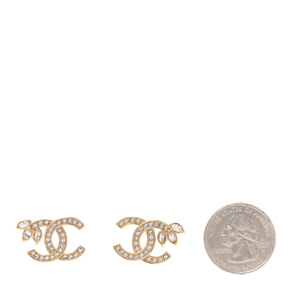Chanel Crystal Wheat CC Earrings Gold 2 of 5