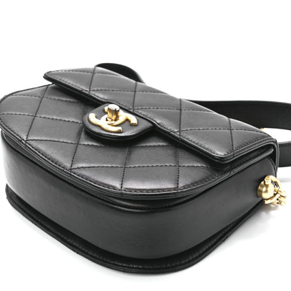 Chanel Calfskin Quilted Moon Messenger Black 12 of 12
