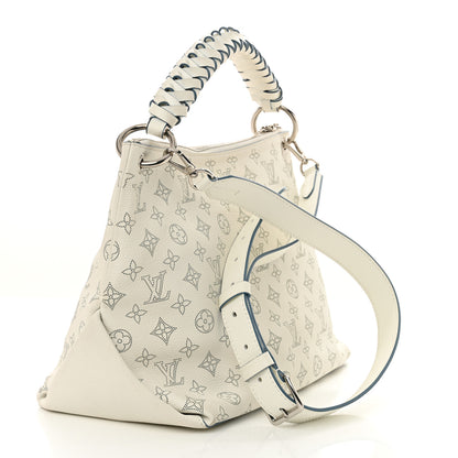 Louis Vuitton Mahina Beaubourg Hobo MM Snow Orage Blue 3 of 11