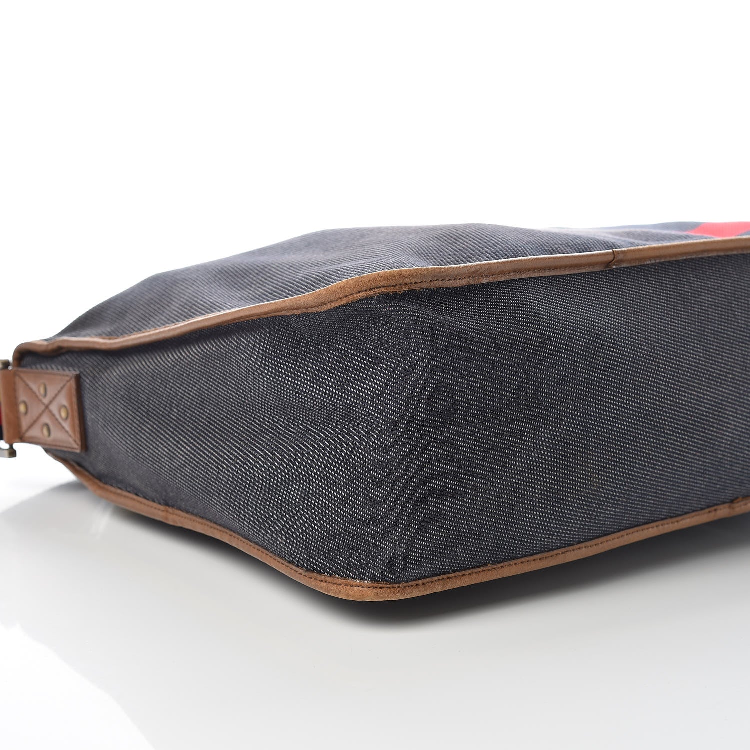 Fendi Denim Messenger Bag Blue 5 of 16