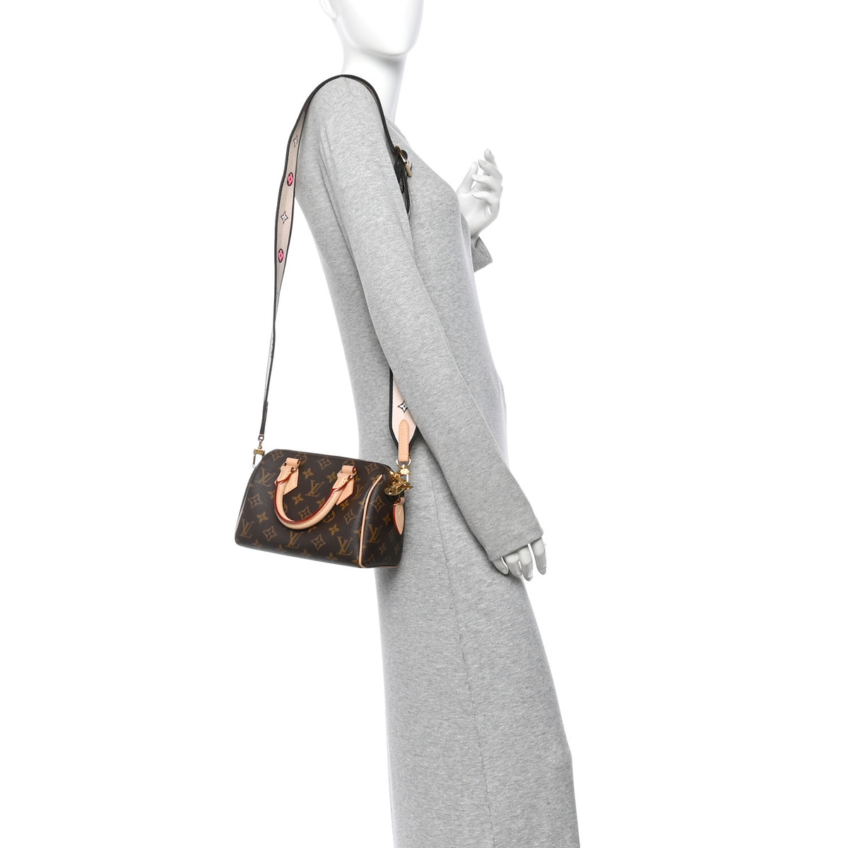 Louis Vuitton Monogram Speedy Bandouliere 20 Black 2 of 9