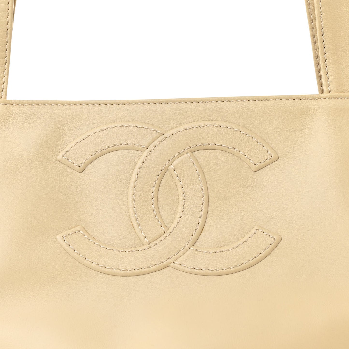 Calfskin CC Tote Beige