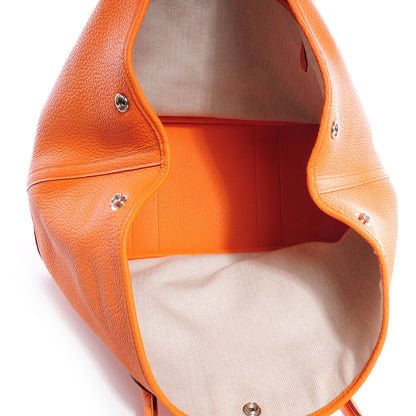 Hermes Veau Negonda Garden Party Tote MM 36 Orange 5 of 7