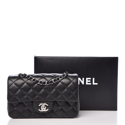 Chanel Lambskin Quilted Mini Rectangular Flap Black 10 of 10