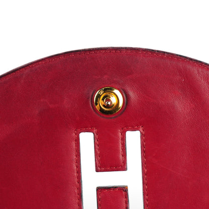 Hermes Box Gaine Clutch Rouge H 5 of 15