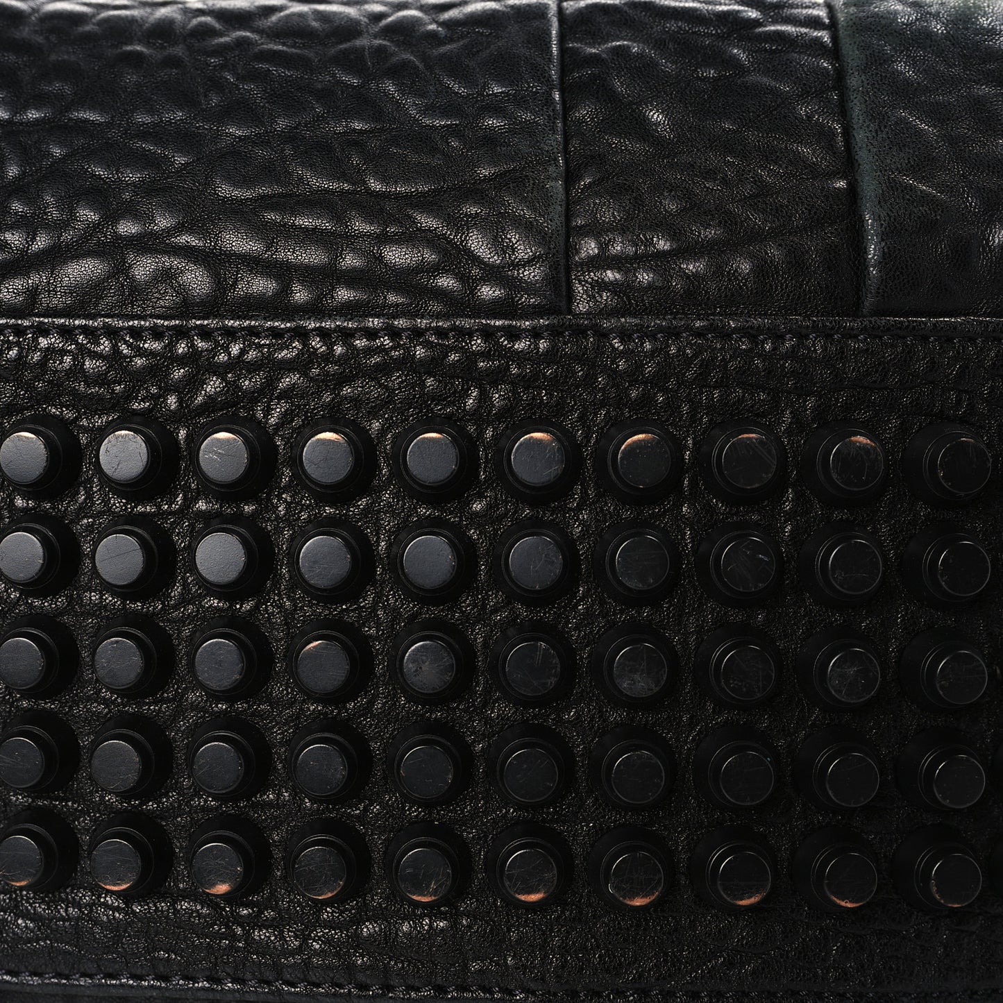 Pebbled Lambskin Rockie Black Matte Black Hardware