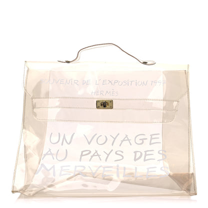 Hermes Vinyl Souvenir De L'Exposition Kelly Transparent 1 of 12