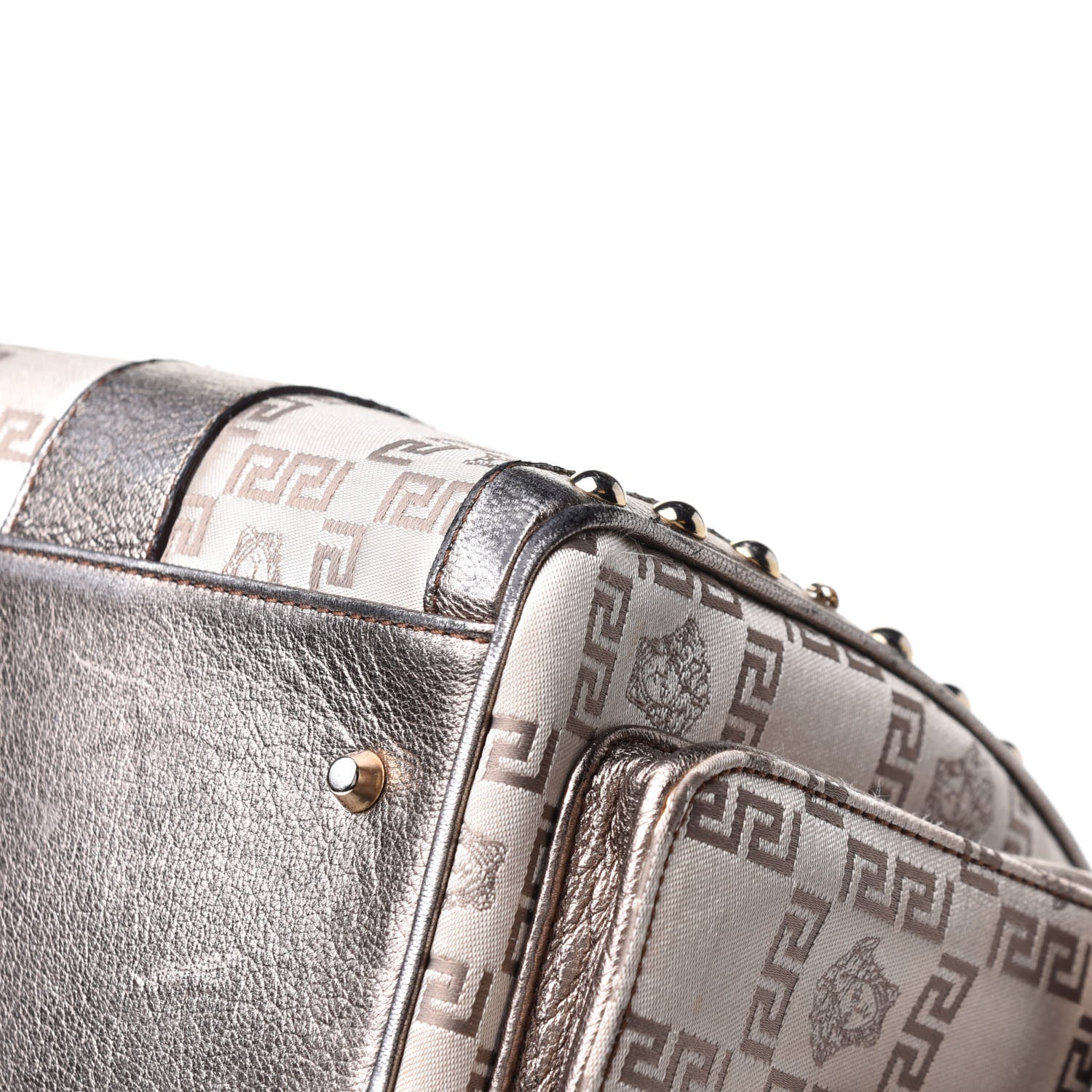 Versace Metallic Calfskin Snap Out Of It Bag Bronze 9 of 28