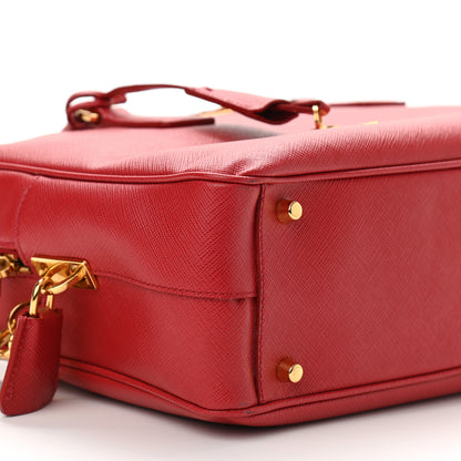 Prada Saffiano Lux Bowler Fuoco 8 of 9