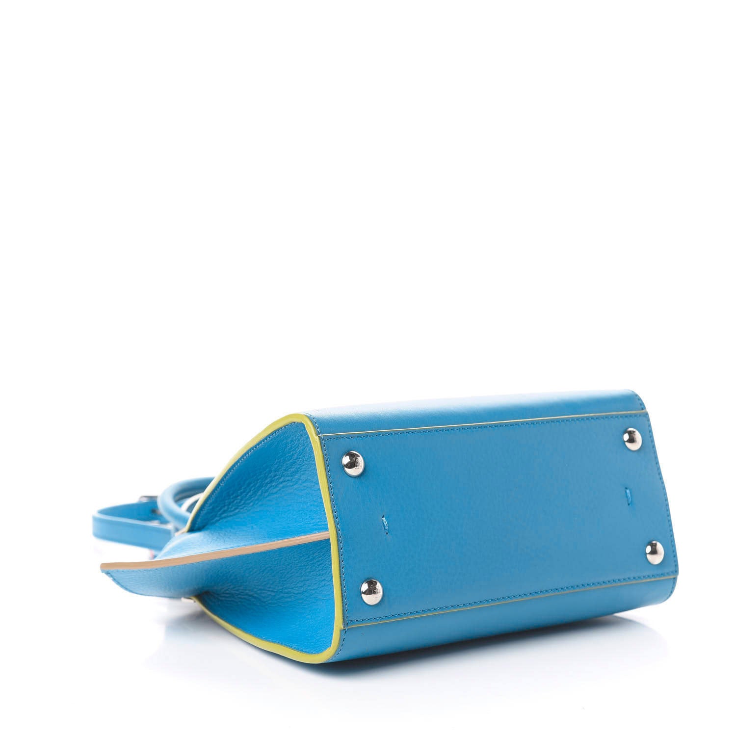 Fendi Vitello Dolce Mini 3jours Tote Blue Royal 3 of 15
