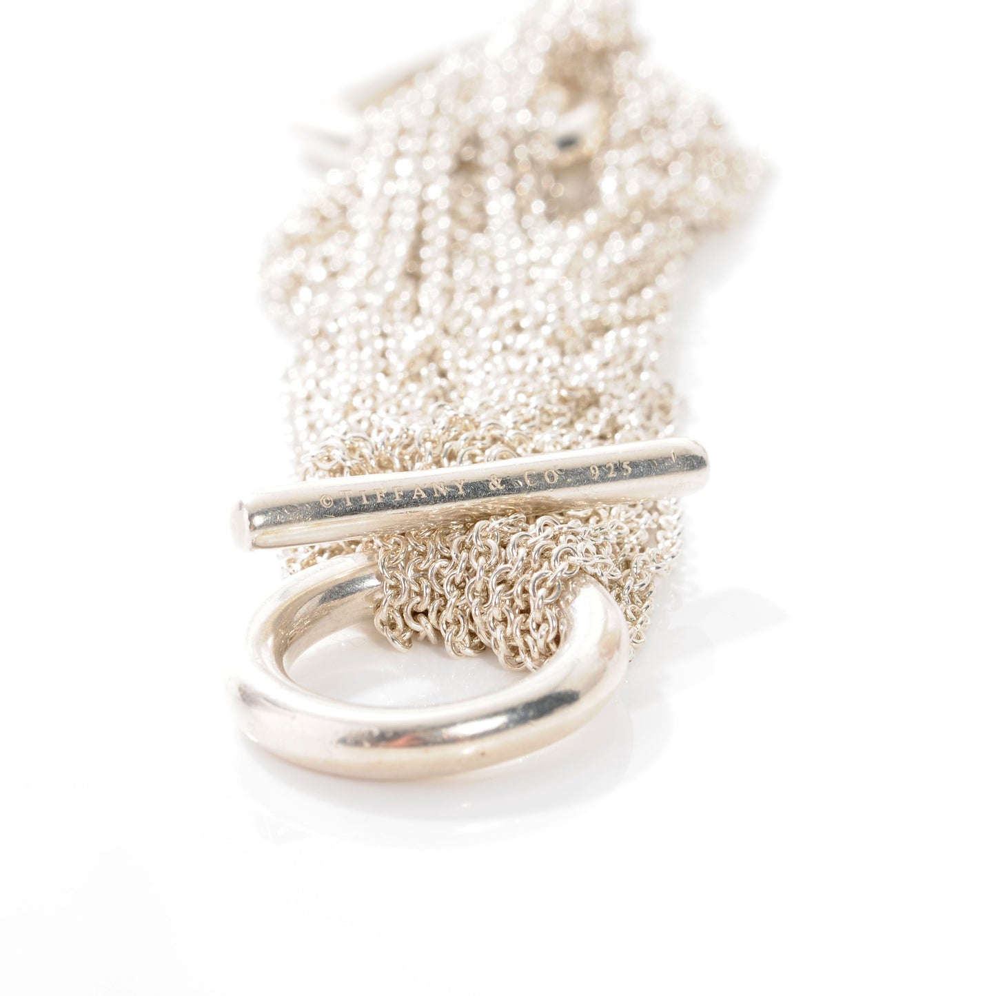 Sterling Silver Heart Mesh Bracelet