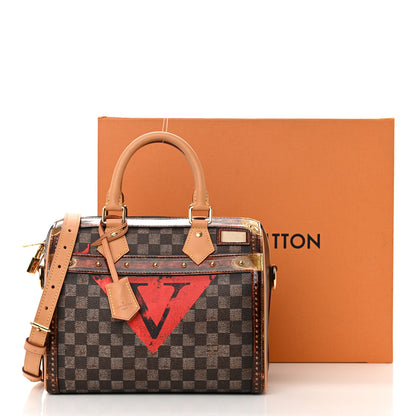 Louis Vuitton Transformed Damier Ebene Time Trunk Speedy Bandouliere 25 Black 12 of 12
