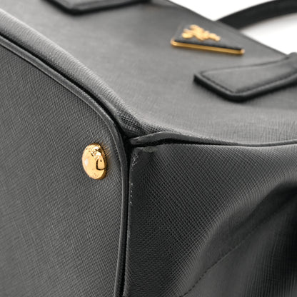 Prada Saffiano Small Galleria Double Zip Tote Black 14 of 17