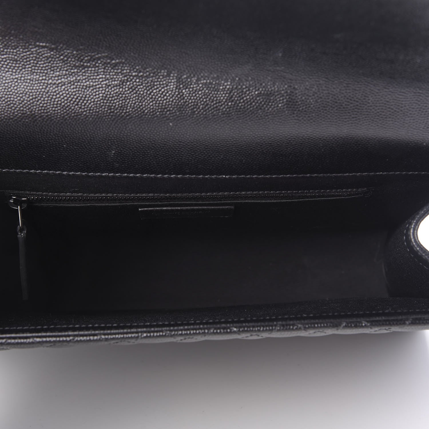Saint Laurent Grain De Poudre Large Tri-Quilt Monogram Satchel Black 5 of 8