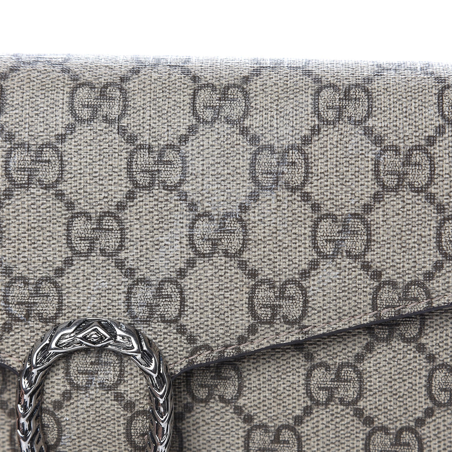 GG Supreme Monogram Mini Dionysus Chain Wallet Beige Taupe
