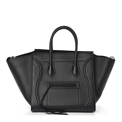 Celine Supple Calfskin Medium Phantom Luggage Black 1 of 8