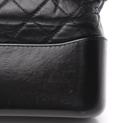 Chanel Aged Calfskin Quilted Medium Gabrielle Hobo Black 13 of 18