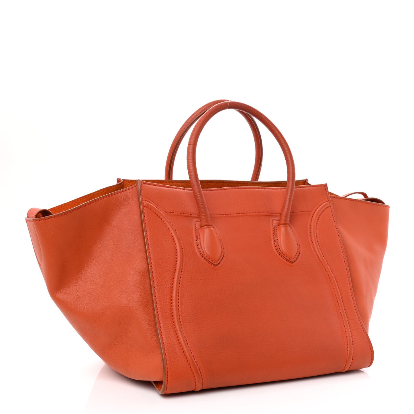 Supple Calfskin Large Phantom Luggage Orange