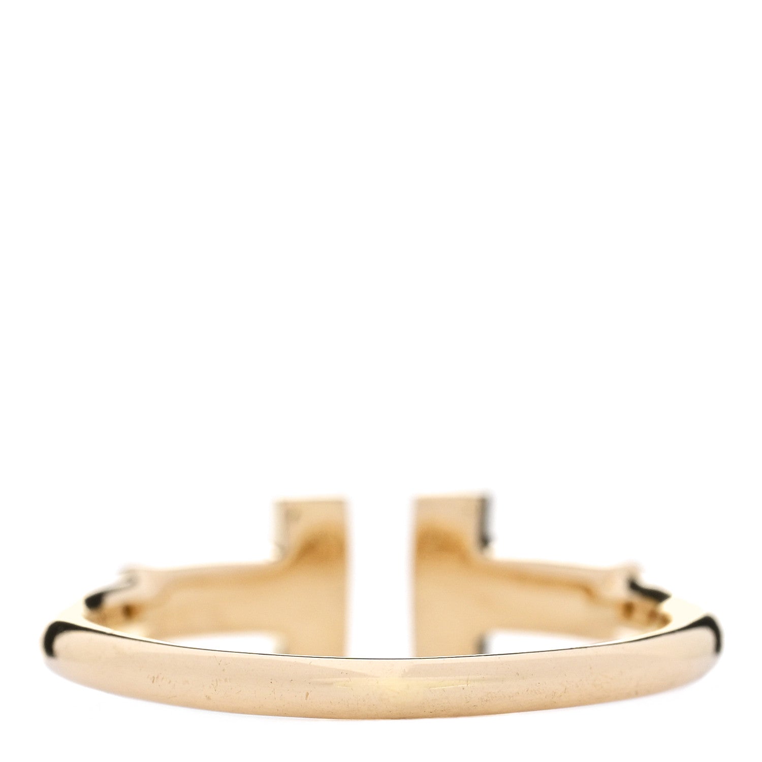 Tiffany 18K Yellow Gold Diamond T Wire Ring 49 5 3 of 4