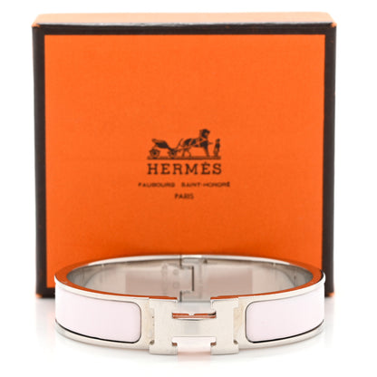 Hermes Enamel Narrow Clic Clac H Bracelet PM Rose Nymph 5 of 5