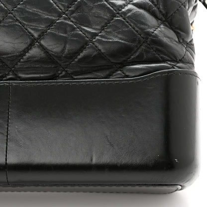 Chanel Aged Calfskin Quilted Medium Gabrielle Hobo Black 13 of 13