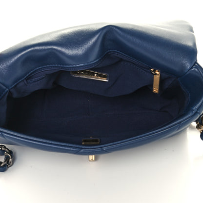 Chanel Lambskin Quilted Medium Chanel 19 Flap Navy Blue 5 of 11