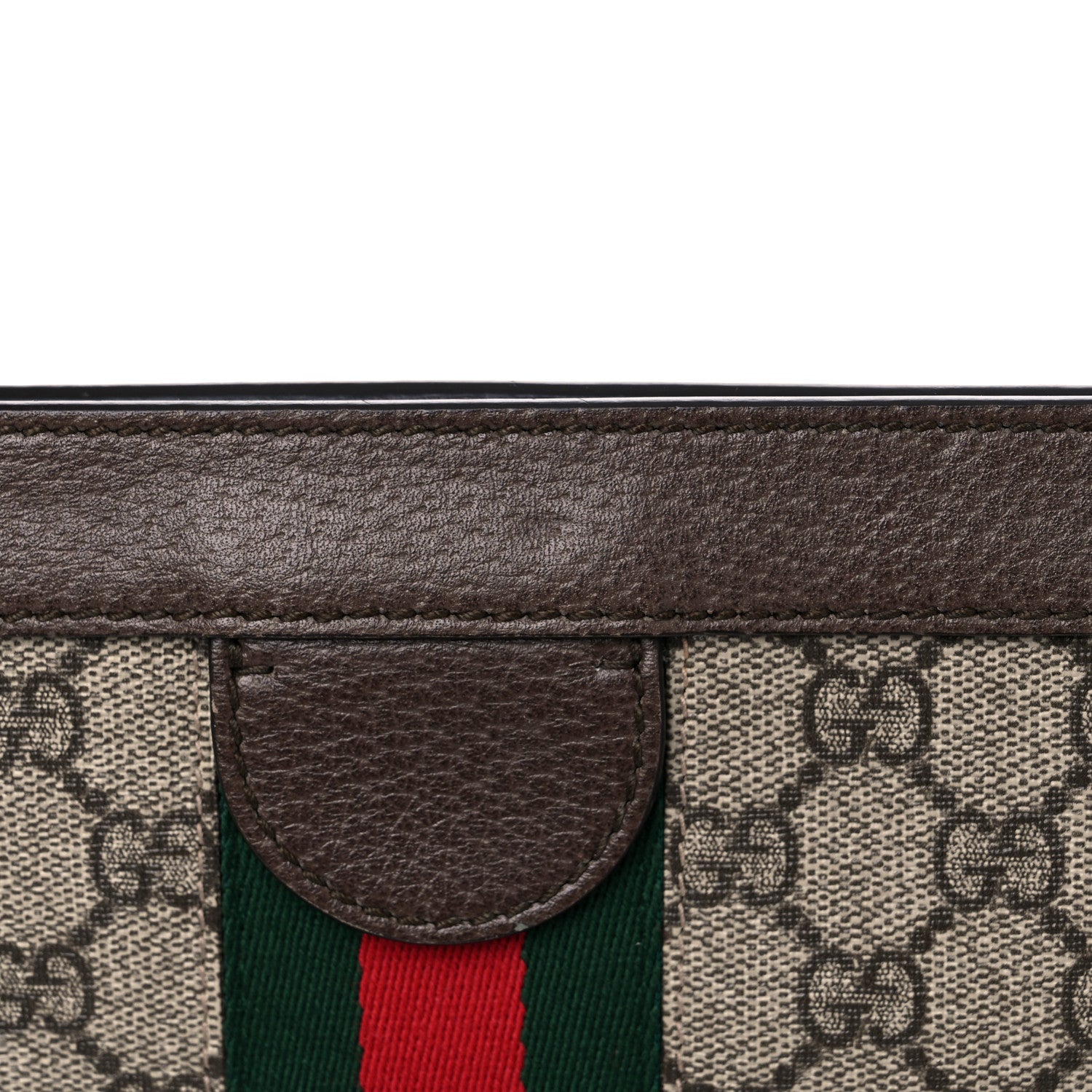 Gucci GG Supreme Monogram Web Medium Ophidia Chain Shoulder Bag Brown 15 of 17
