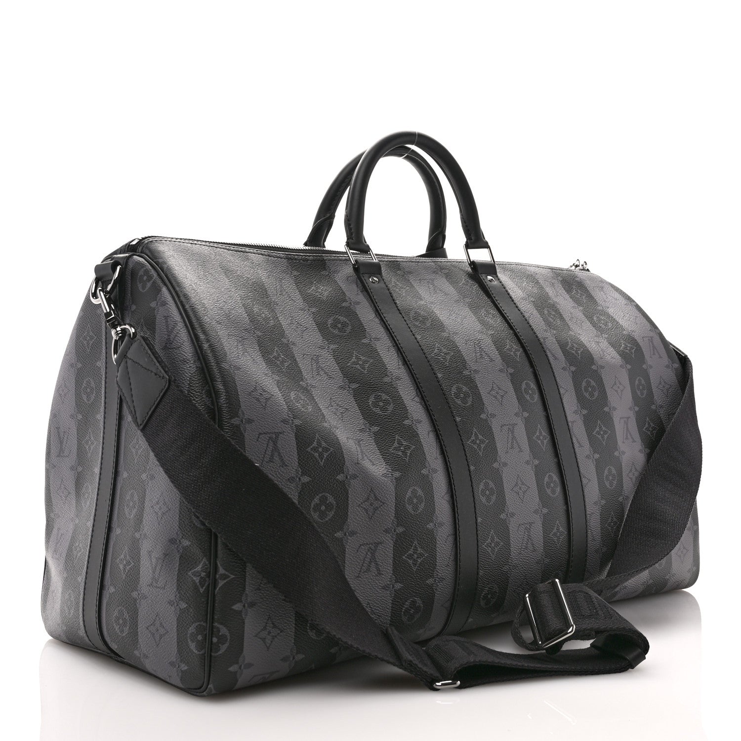 Louis Vuitton X NIGO Monogram Eclipse Stripes LV Keepall Bandouliere 50 2 of 8