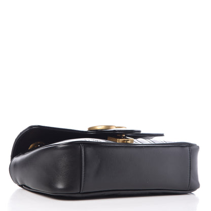 Gucci Calfskin Matelasse Mini GG Marmont Shoulder Bag Black 4 of 9