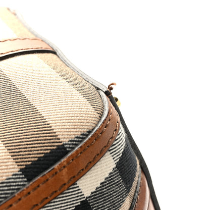 Burberry House Check Bridle Calfskin Small Alchester Bowling Bag Dark Tan 11 of 11
