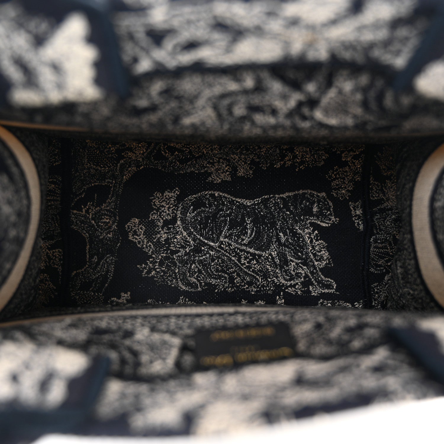 Christian Dior Canvas Embroidered Small Dioriviera Toile De Jouy Book Tote Blue 5 of 11