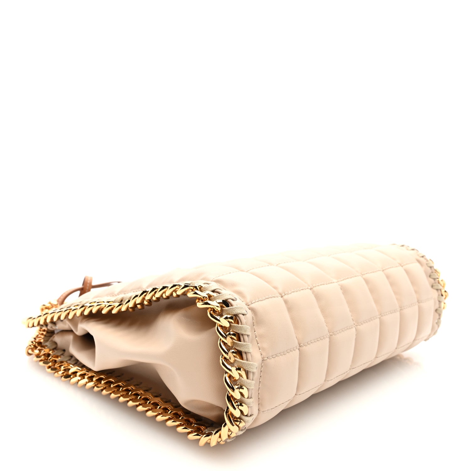 Stella McCartney Vegan Leather Quilted Mini Falabella Tote Semolina 4 of 9