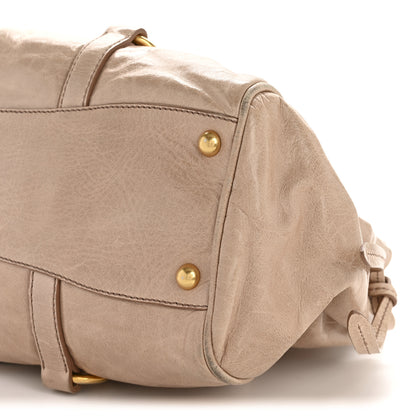 Miu Miu Vitello Shine Double Zip Tote Cammeo 11 of 15
