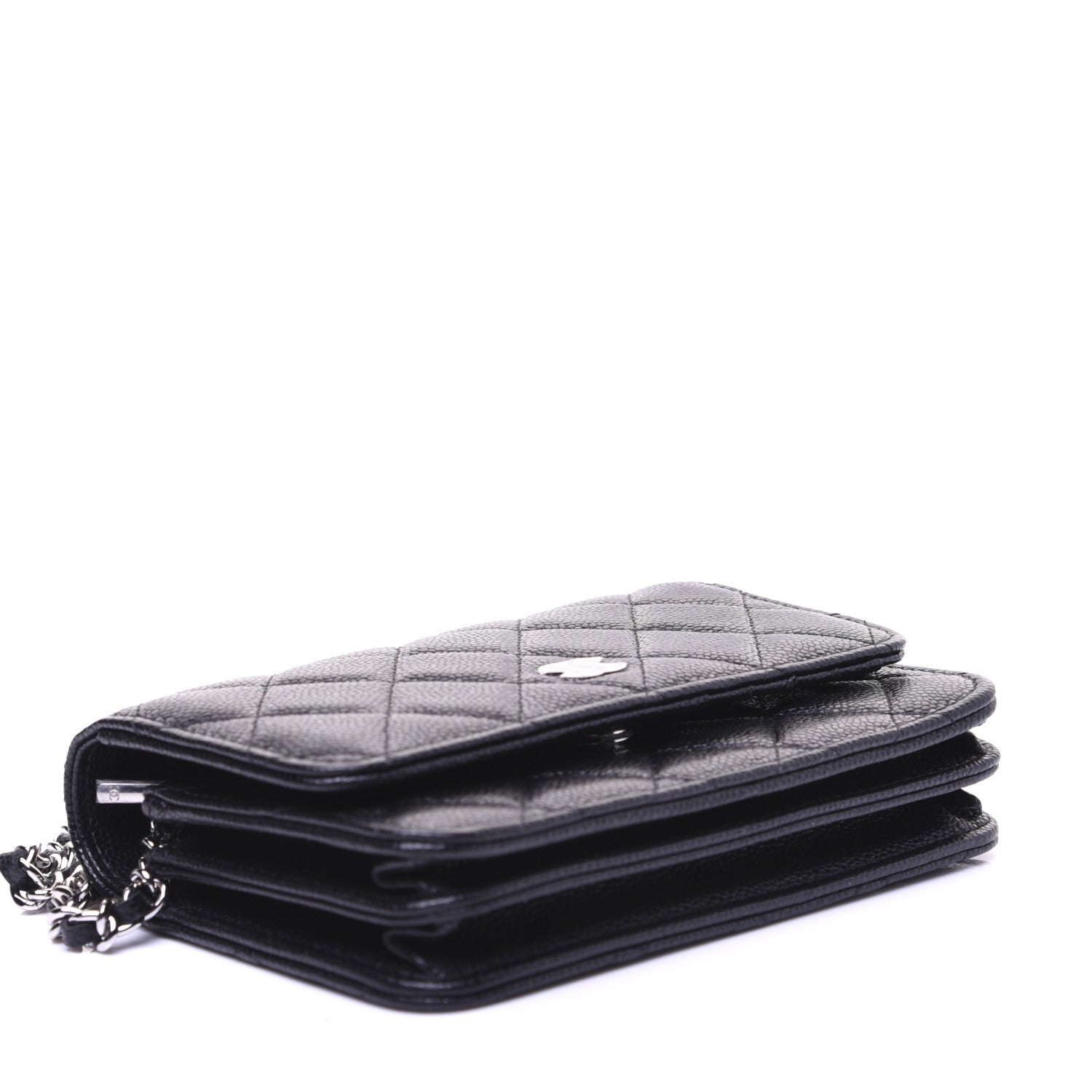 Chanel Caviar Quilted Mini Wallet On Chain WOC Black 4 of 13
