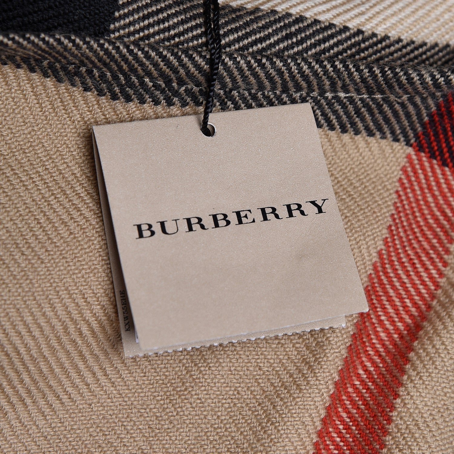 Burberry Merino Wool House Check Collette Cape Scarf Camel 5 of 6