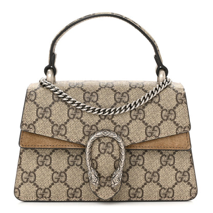 Gucci GG Supreme Monogram Mini Dionysus Top Handle Bag Taupe 1 of 9
