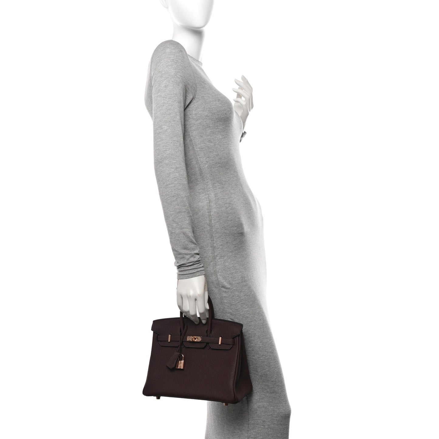 Togo Horseshoe Birkin 25 Rouge Sellier Rose Mexico