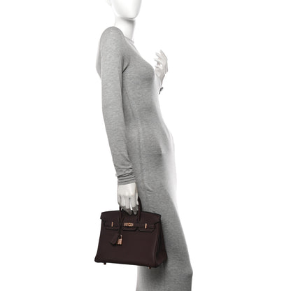 Hermes Togo Horseshoe Birkin 25 Rouge Sellier Rose Mexico 3 of 10