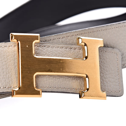 Hermes Swift Togo 32mm H Belt 80 Black Gris Perle 7 of 7
