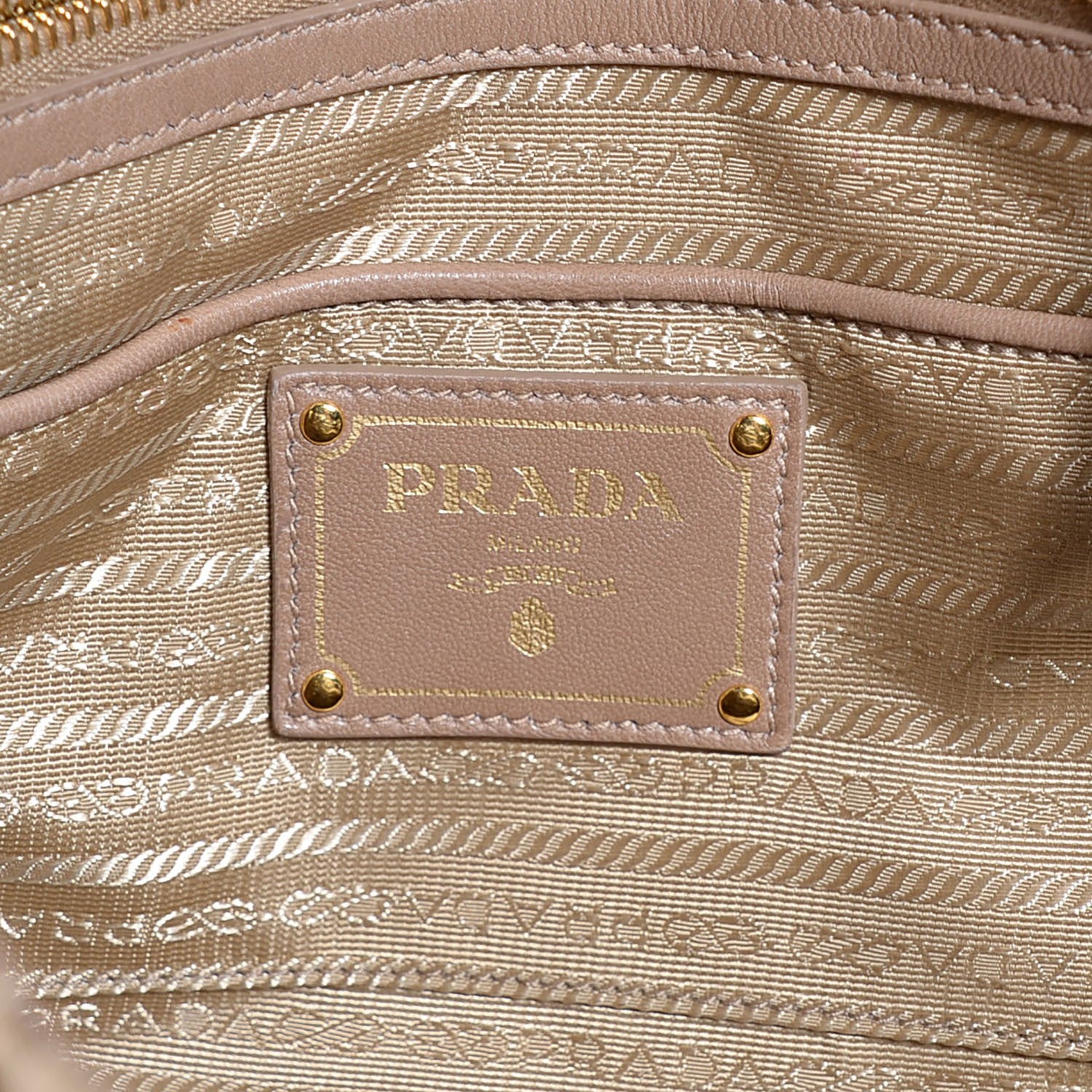 Prada Tessuto Nylon Gaufre Drawstring Tote Cammello 6 of 11