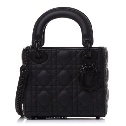 Christian Dior Ultra Matte Calfskin Cannage Mini Lady Dior Black 1 of 10