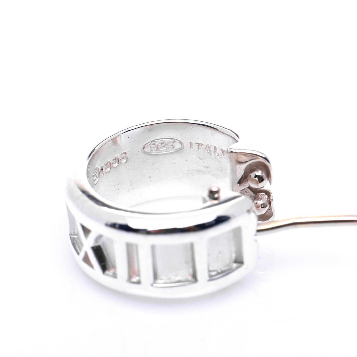 Sterling Silver Small Atlas Hoop Earrings