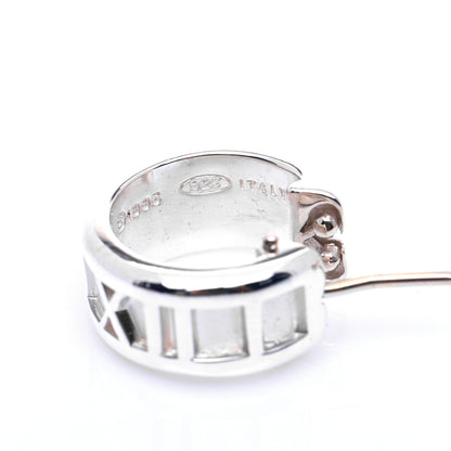 Tiffany Sterling Silver Small Atlas Hoop Earrings 5 of 6