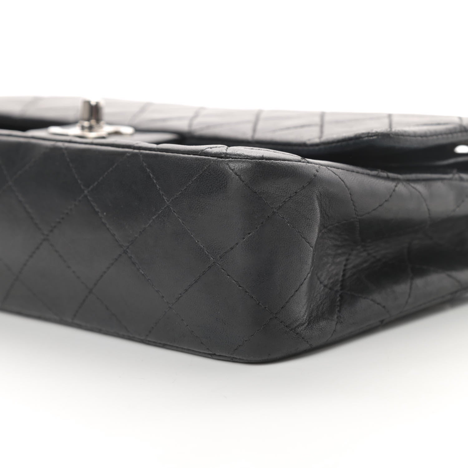 Chanel Lambskin Quilted Medium Double Flap Black 9 of 19