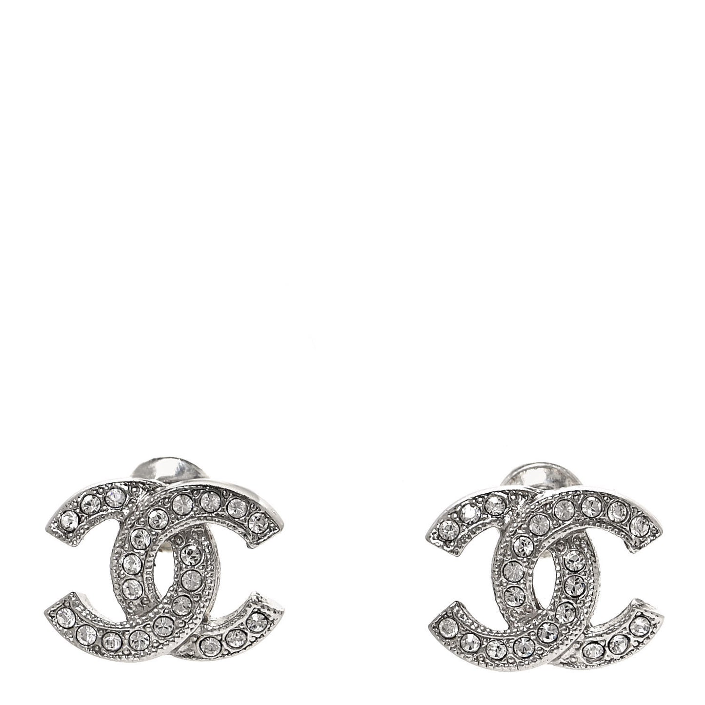 Crystal Timeless CC Earrings Silver
