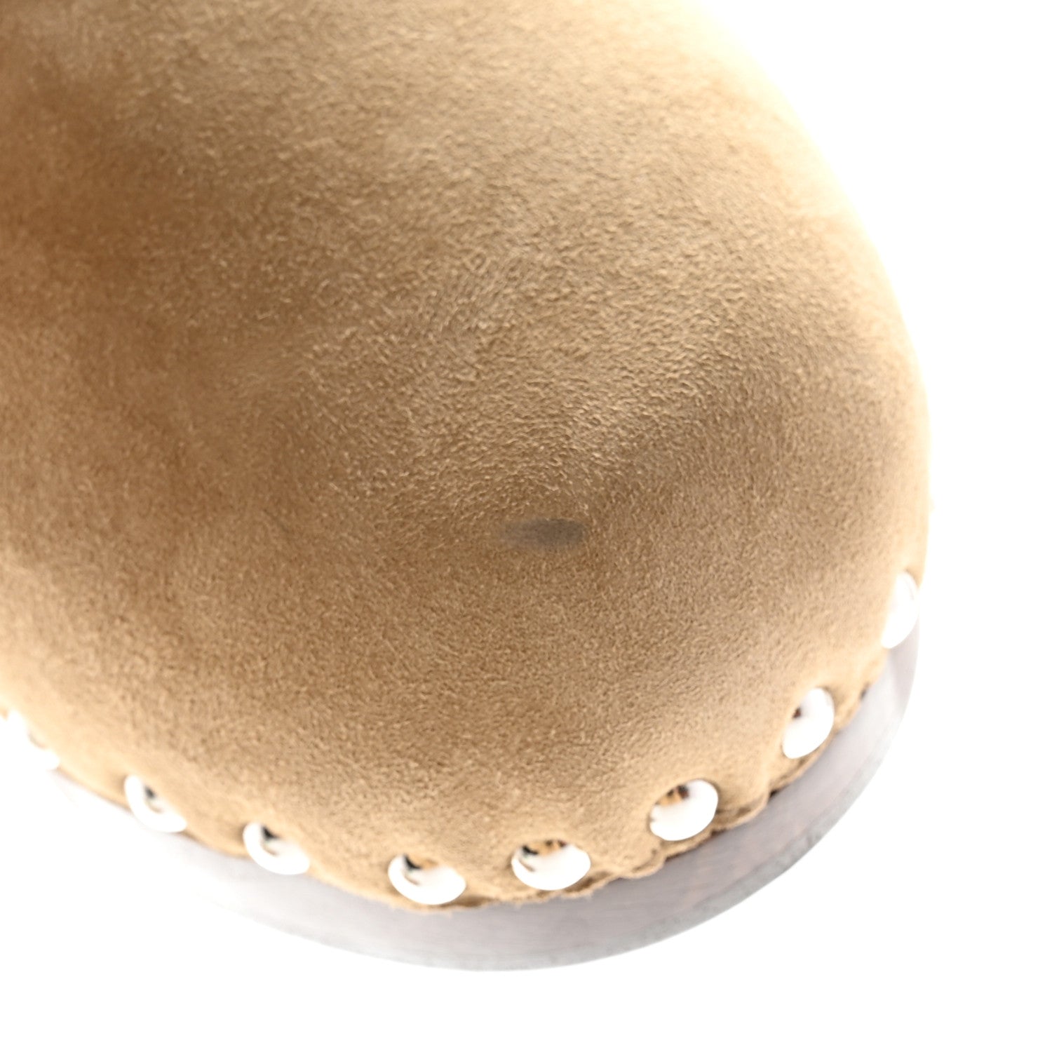 Hermes Suede Goatskin Woolskin Carlotta Mules 37 Beige Gobi 12 of 14
